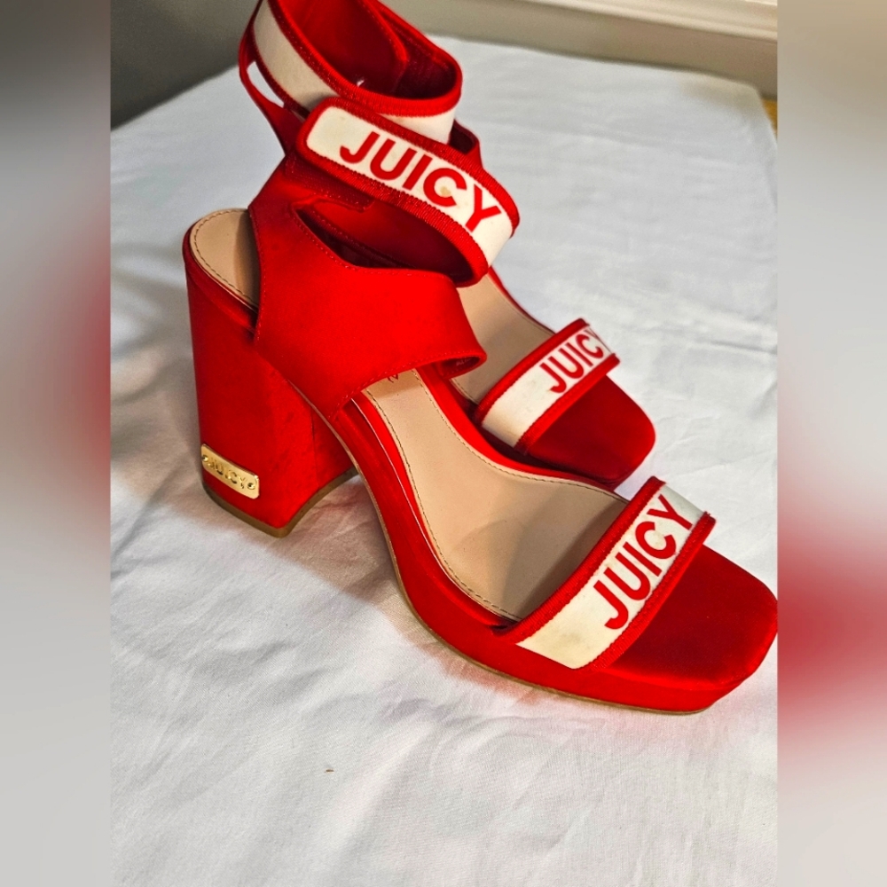 Juicy Couture Red Women's Heeled Sandals